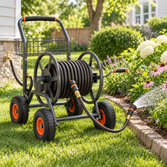 Steel Garden Hose Reel Cart